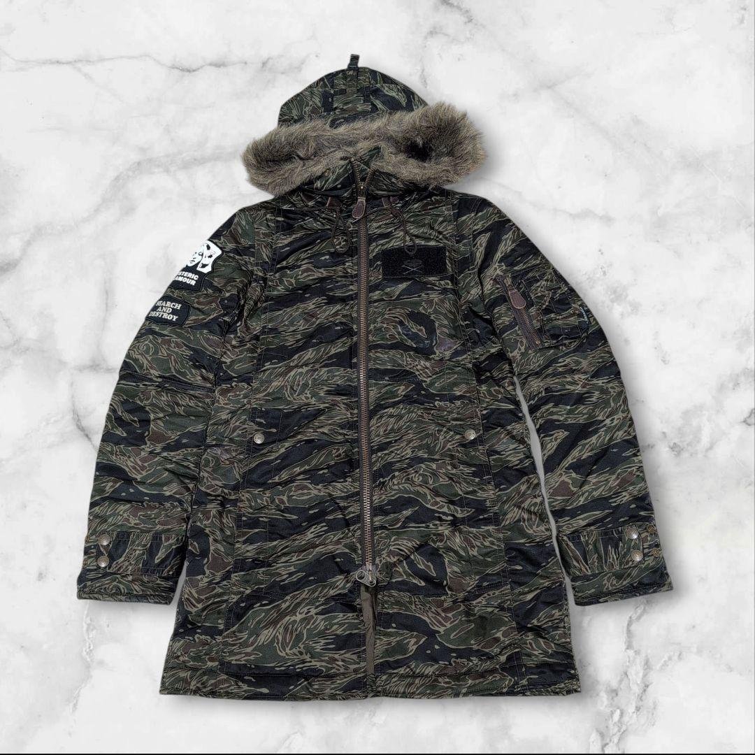 名作 ヒステリックグラマー ヒスガール プリマロフト モッズコート 迷彩