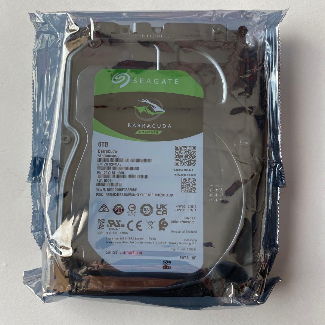 未使用品 SEAGATE BARRACUDA 6TB ST6000DM003