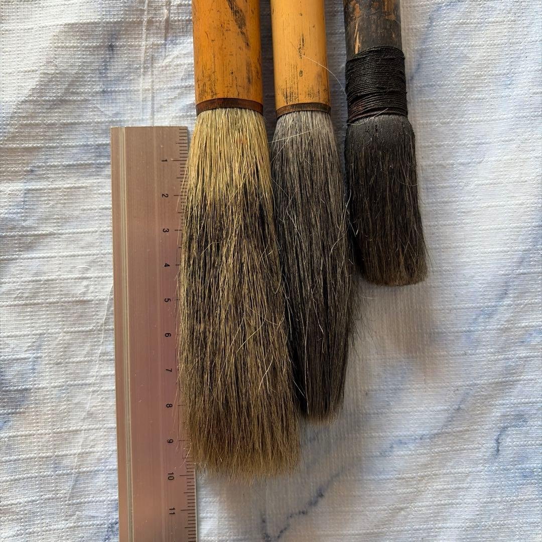 唐筆　古筆　アンティーク　中国　李鼎和　上海工藝　羊毛　竹