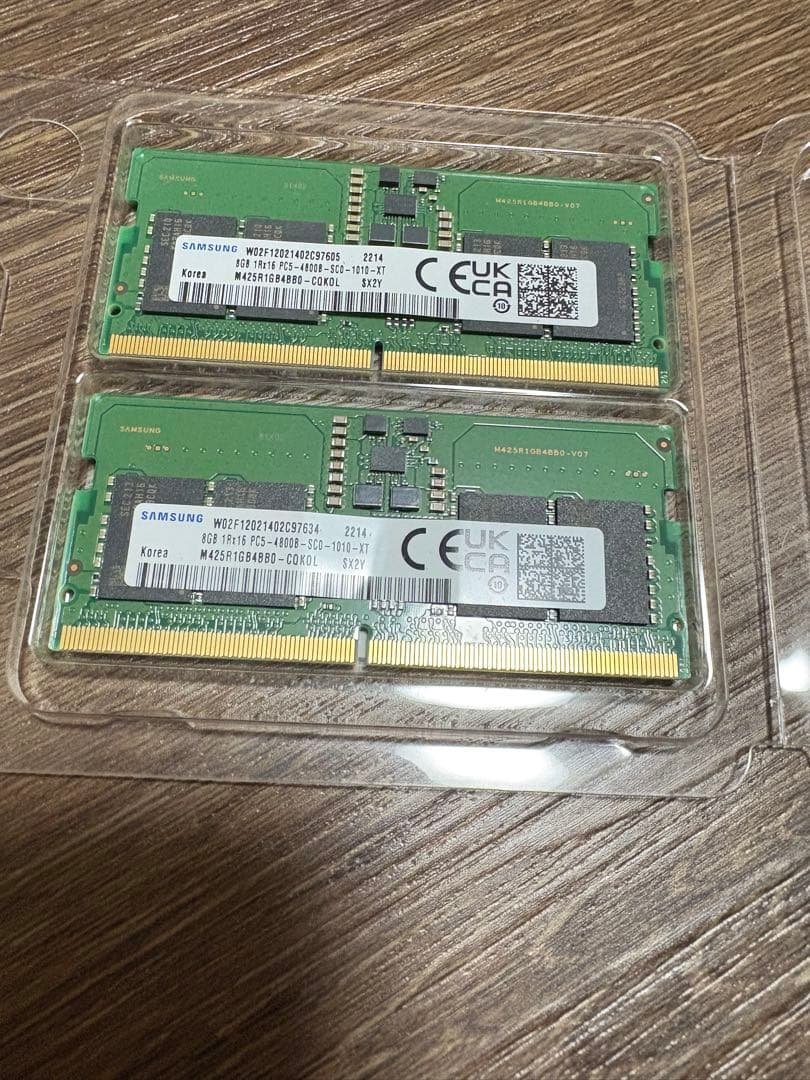 【ノートPC】 DDR5-4800 8GB 2枚(16GB) SAMSUNG