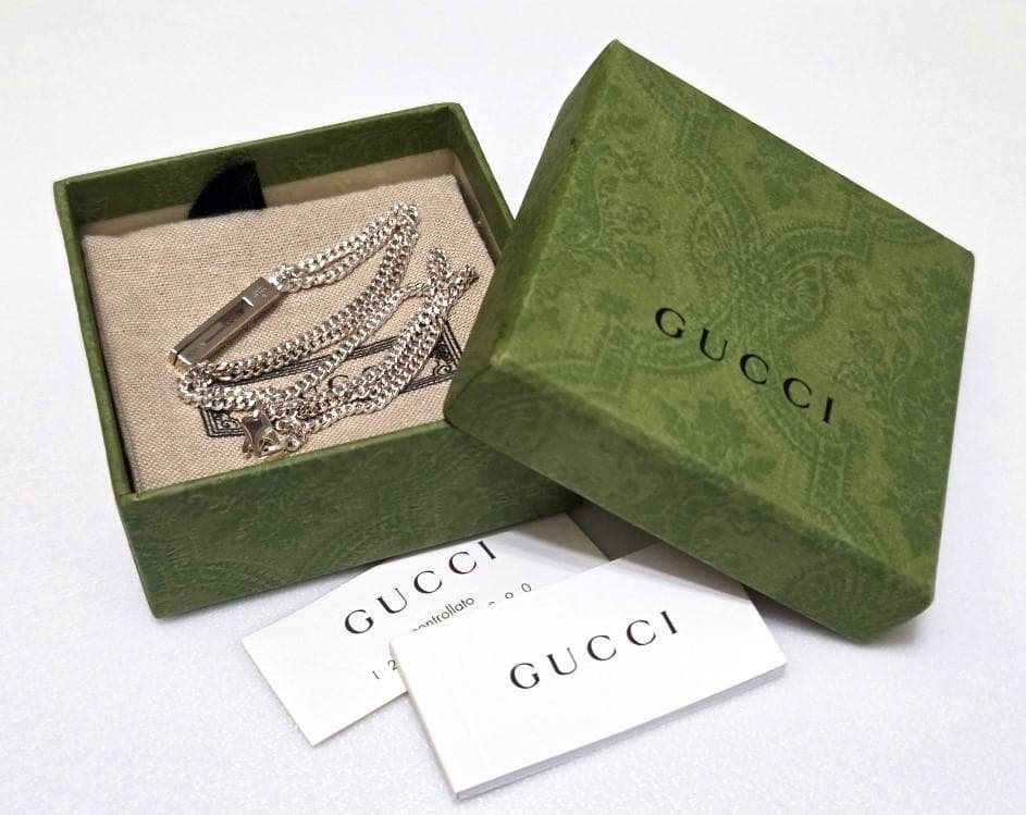 GUCCI グッチ Ag925 カットアウトG　ネックレス　箱付き　42435