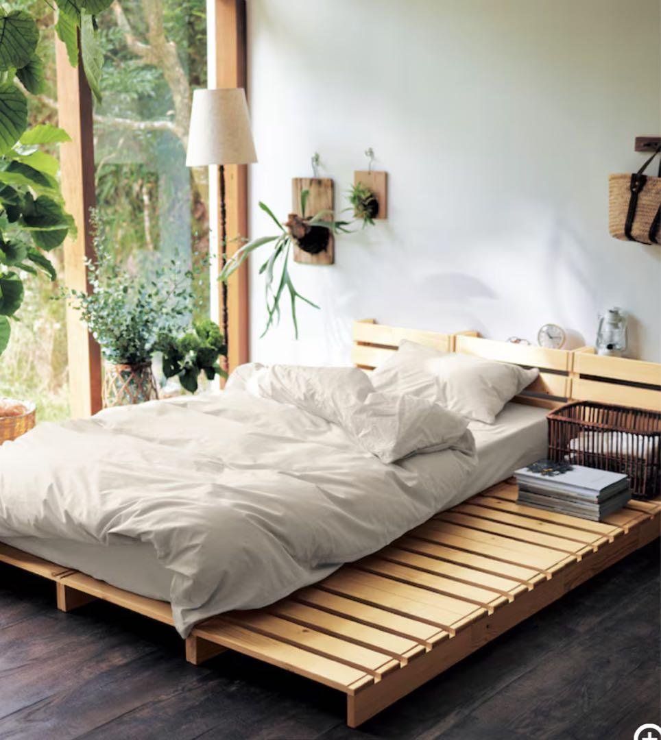 【美品】ベルメゾン パレット風ベッド 12枚セット(ダブルマットレス対応)