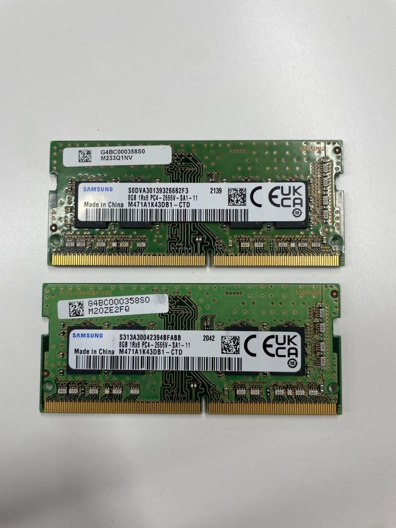 Samsung ノートPC用メモリ DDR4 8GB×2枚