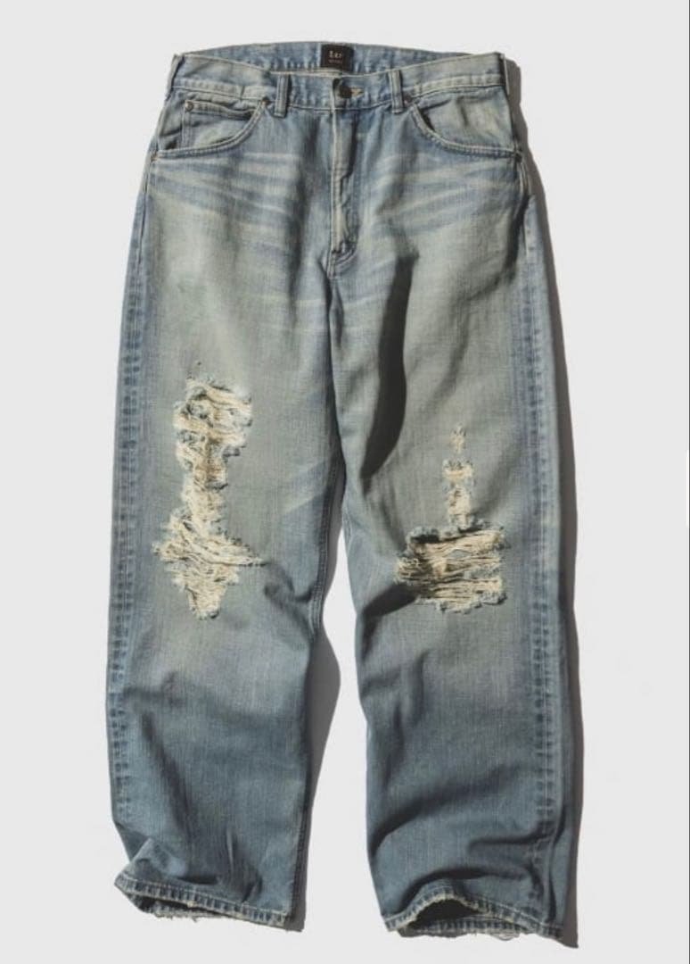 BEAMS 【別注】Lee / 101 クラッシュ デニムパンツ