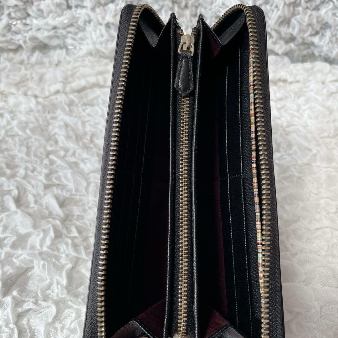 極美品✨Paul Smith ラウンドファスナー 長財布 マルチストライプ