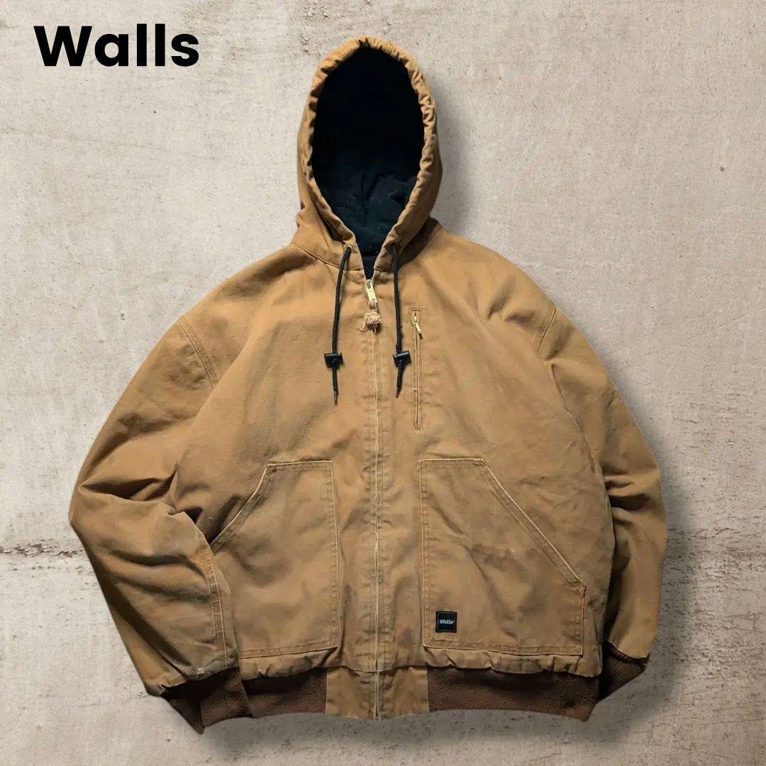 vintage90sWallsダックジャケットXL相当鬼フェード裏フリース希少