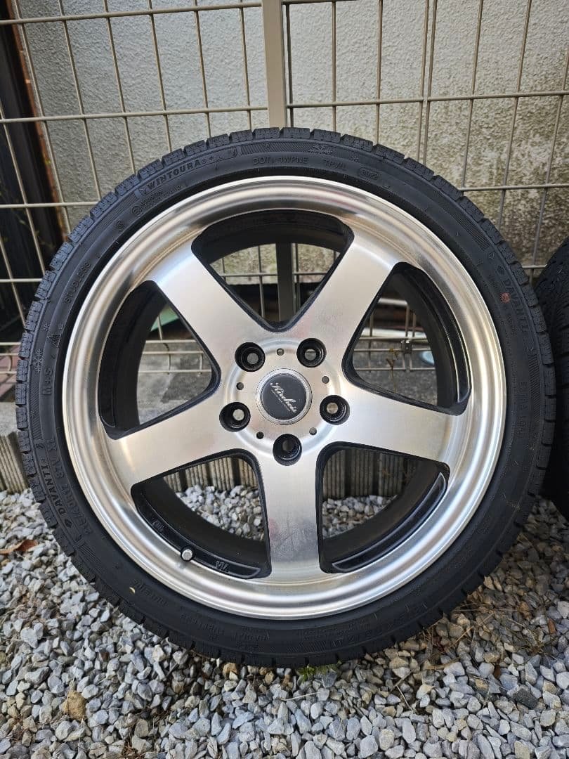17インチ シルバーアルミホイール 5スポーク