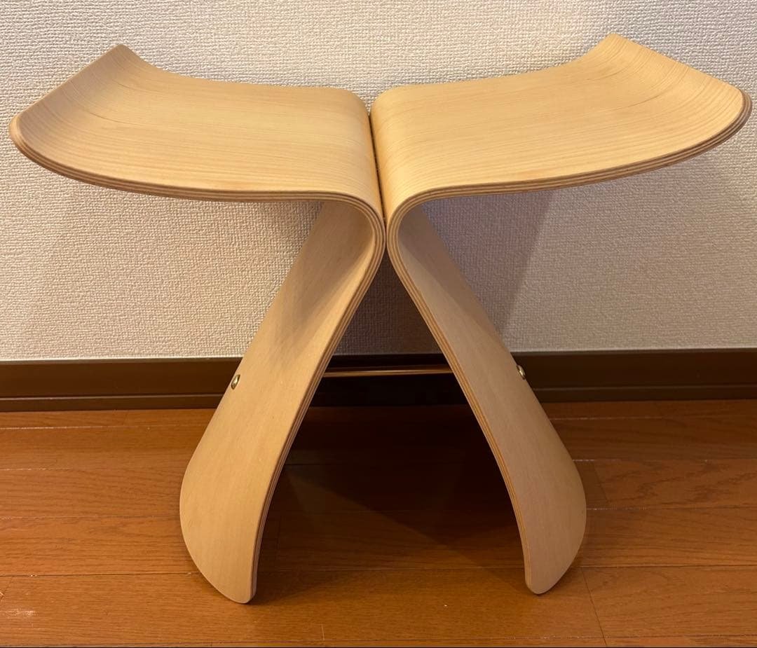 天童木工 バタフライスツール メープル板目 Ｓ-0521 柳宗理