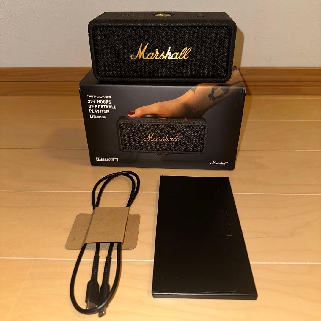 中古　Marshall EMBERTON III ブラック＆ブラス　マーシャル