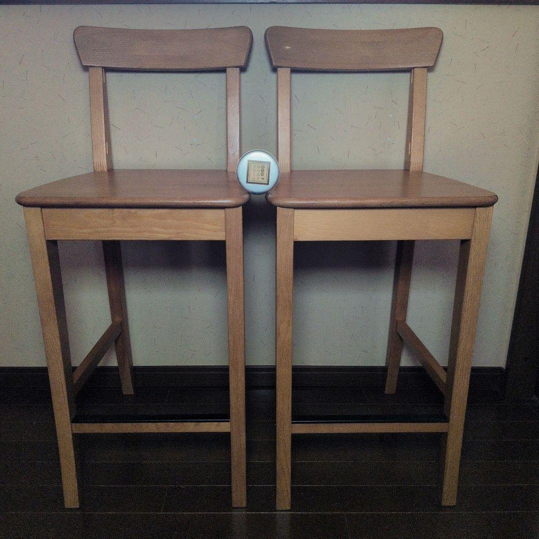 【良品】IKEA インゴルフ カウンターチェア INGOLF 63cm　2脚