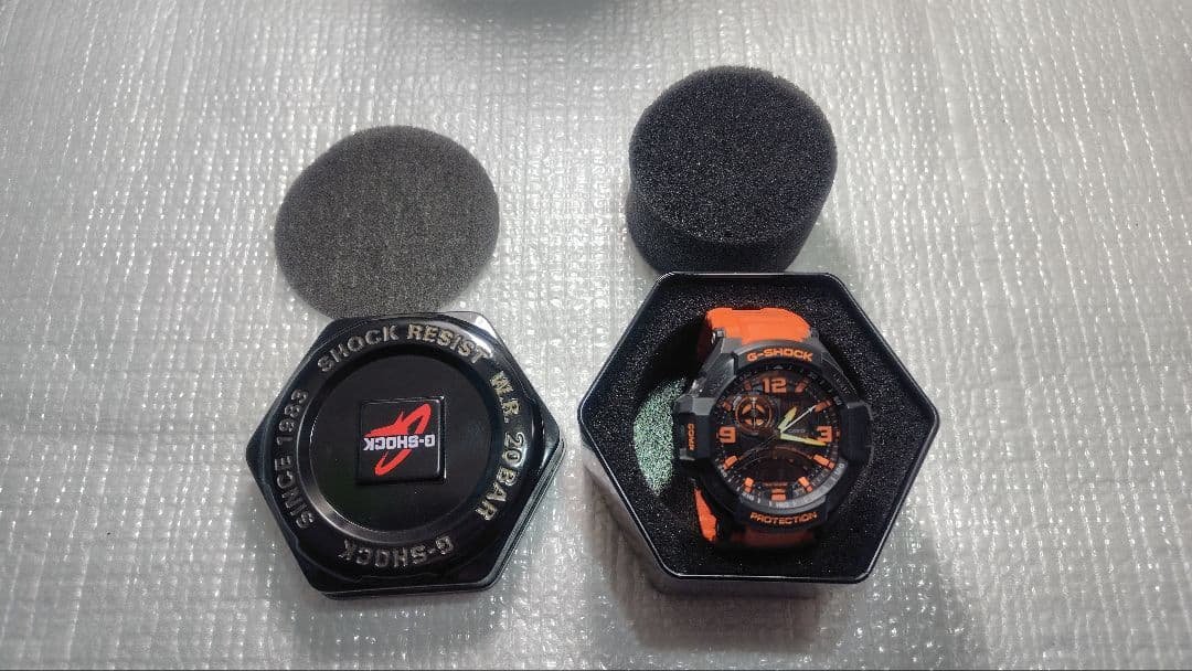 美品 G-SHOCK GA-1000 グラビティマスター アナデジ オレンジ