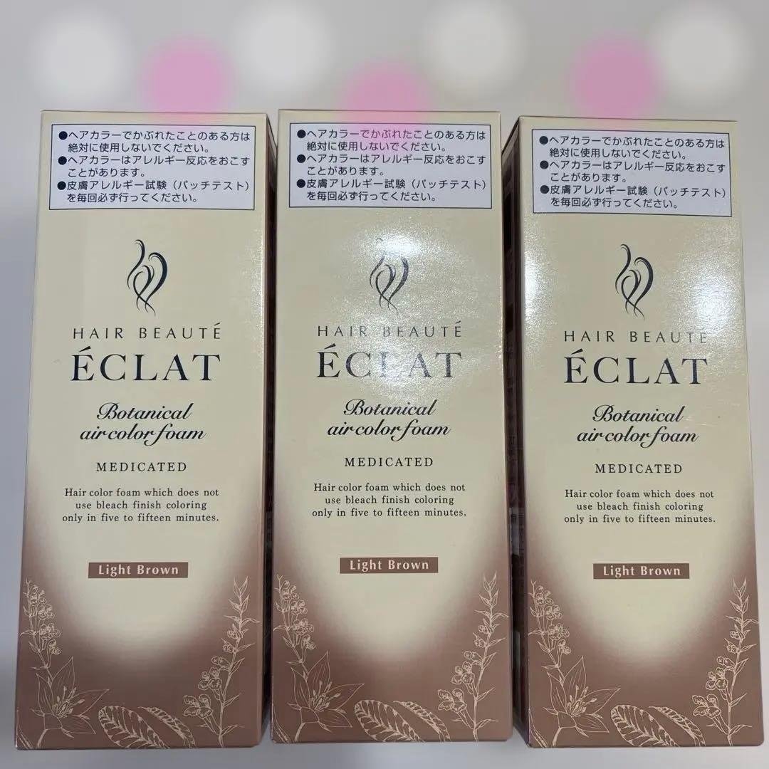 ボタニカルエアカラーリングフォーム ライトブラウン 80g 3本セット