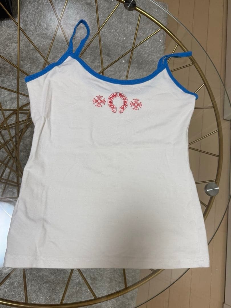 【正規品】CHROME HEARTS キャミソール ホワイト/ブルー