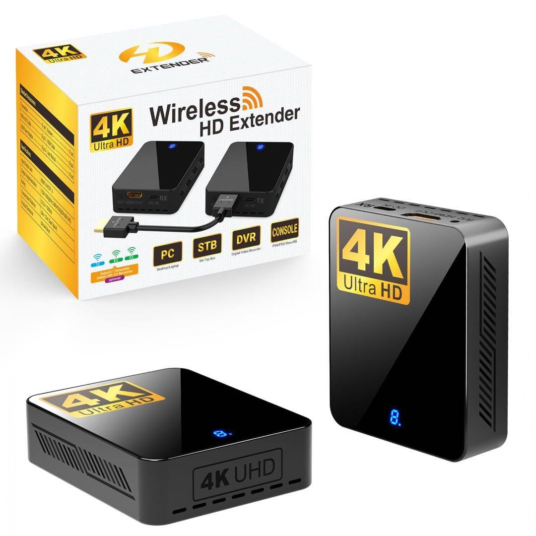【日本技適認証済】ワイヤレス HDMI 無線 送受信機セット 最大120m