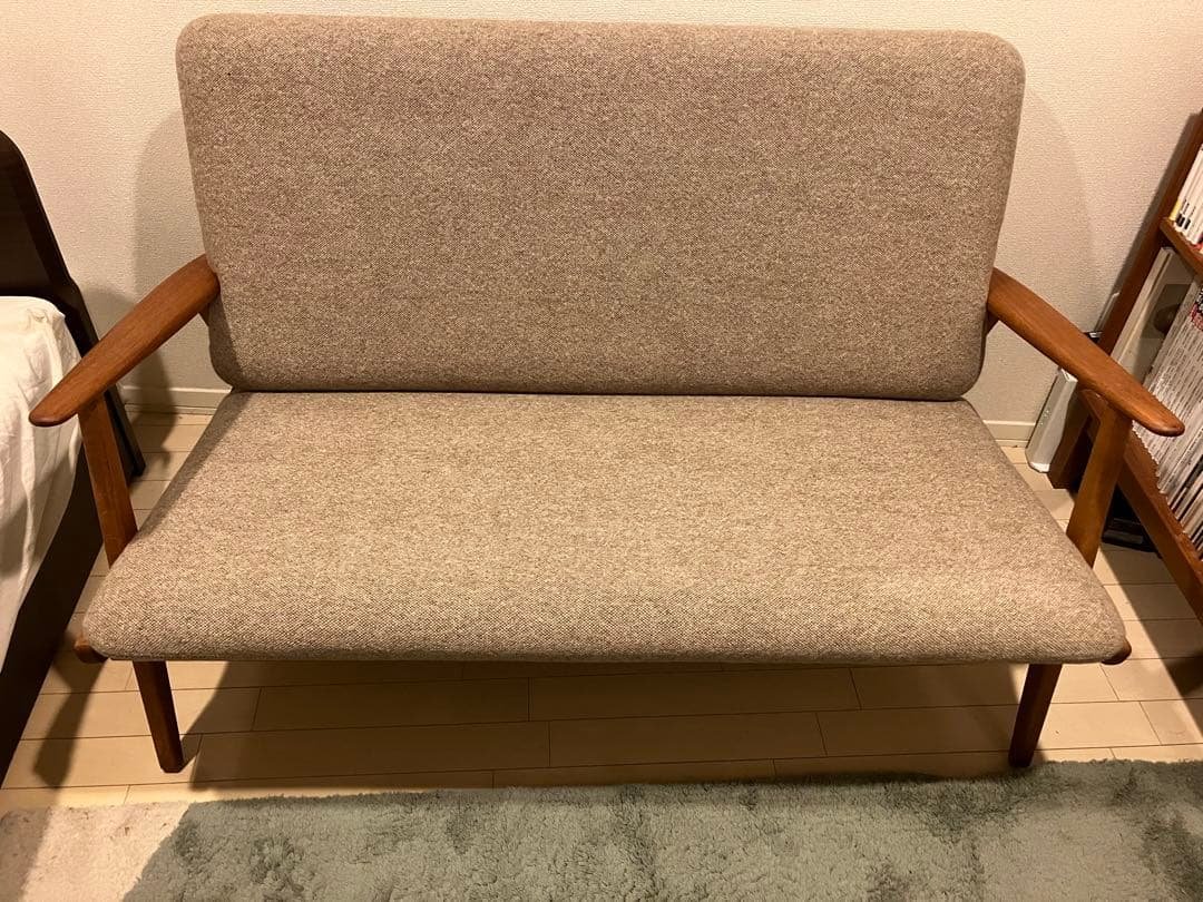 値下げ　北欧デンマーク製　ヴィンテージ　 2シートソファ チーク オーク