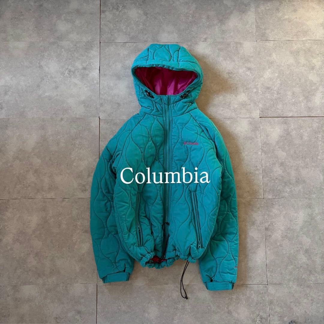 【超希少カラー⭐️】極暖columbia キルティングダウン グリーン　S
