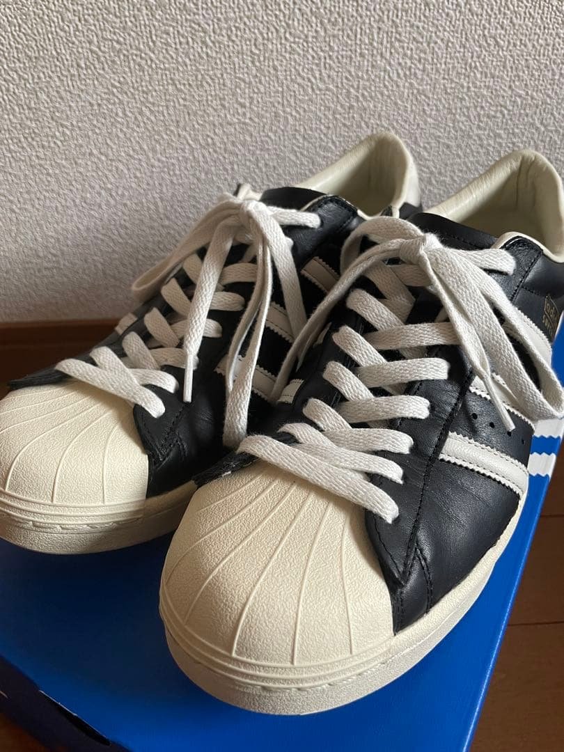 スーパースター vintage スニーカー adidas ブラックレザー 29