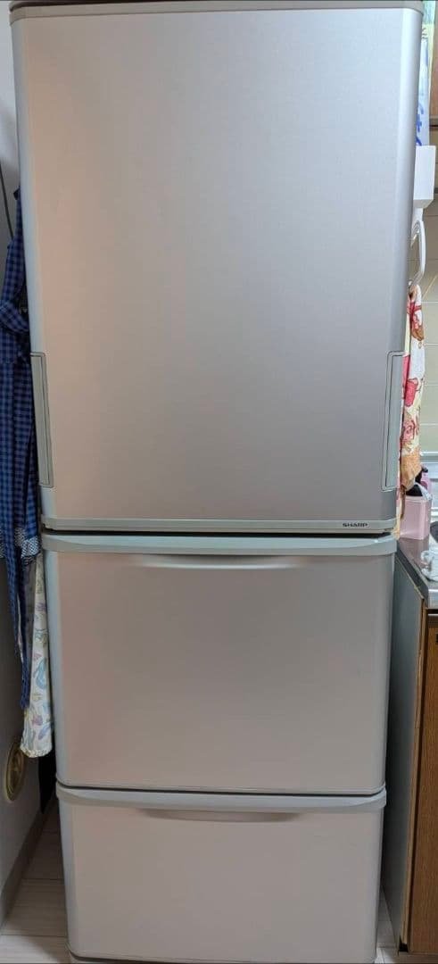 中古日本製SHARP シャープ冷凍冷蔵庫2016年製 350L 3ドア冷蔵両開き
