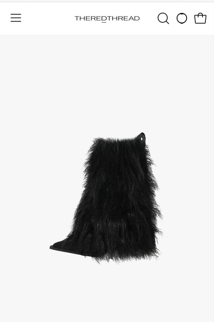 THEREDTHREAD ブラックファー付きブーツ