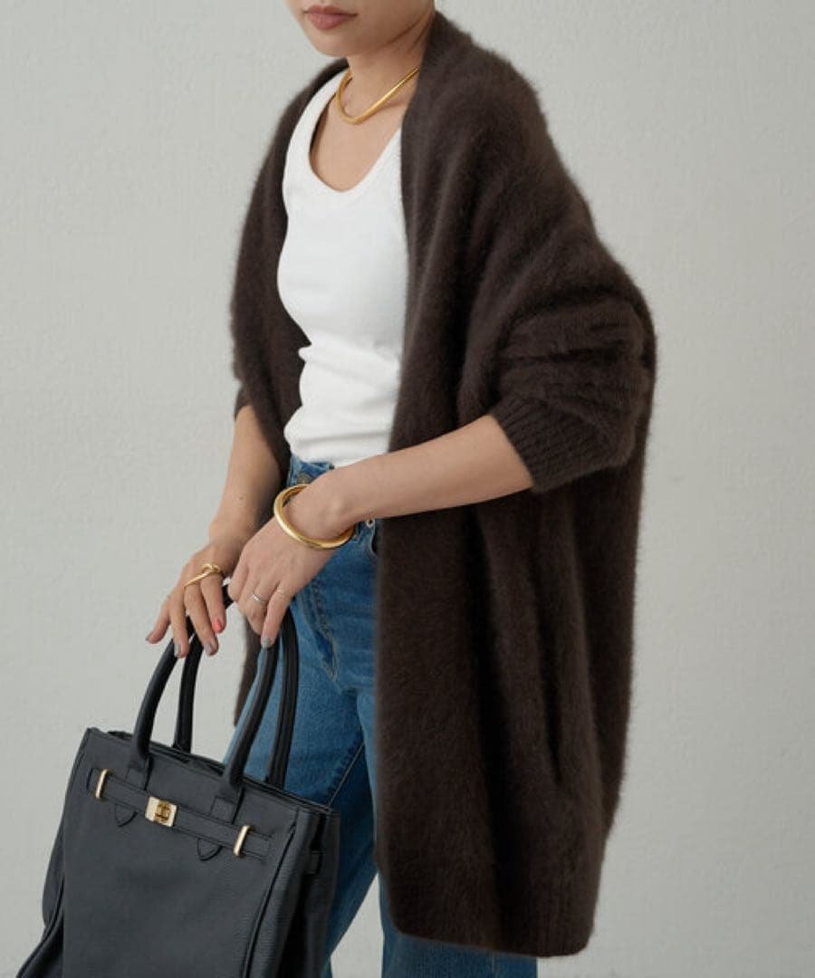 【本日限定SALE】Lounge Dressカシミアニットファーガウン追加完売品