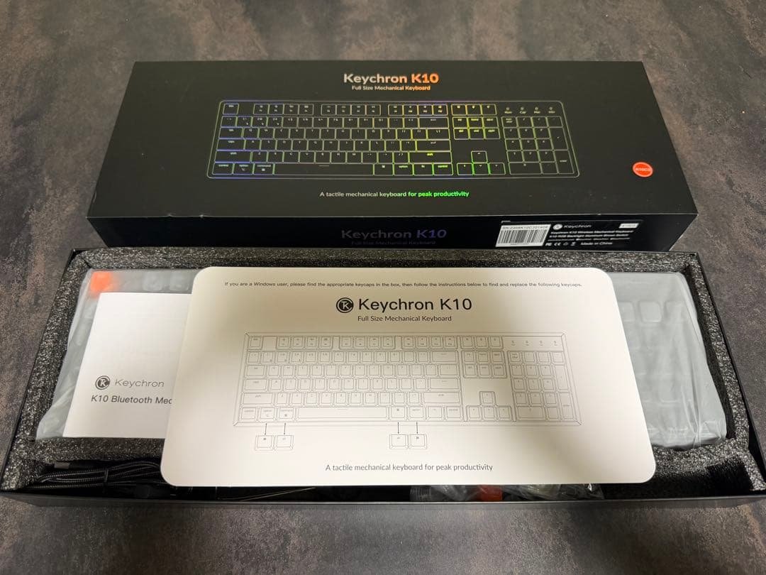 Keychron K10 フルサイズキーボード　茶軸