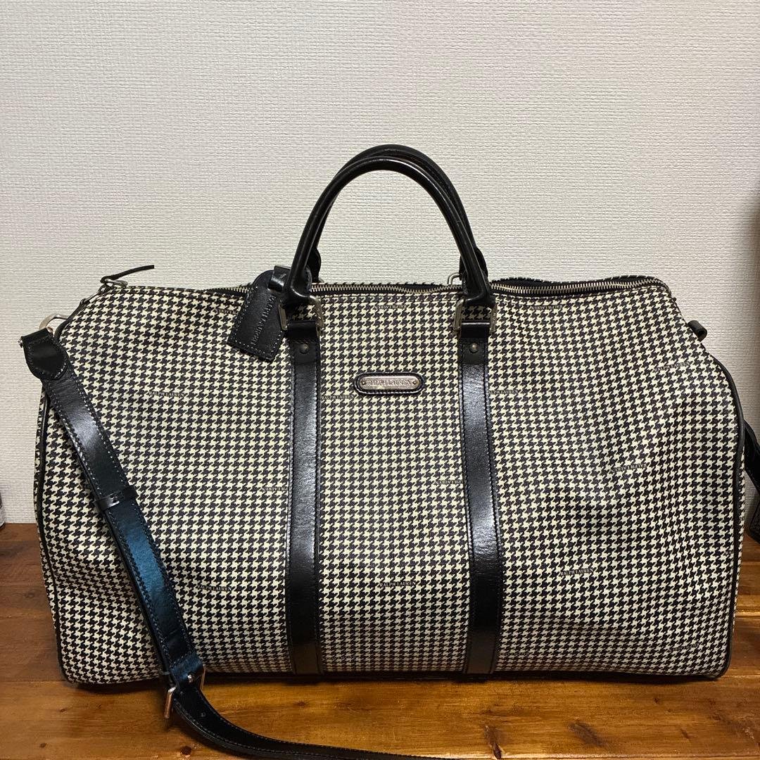 RALPH LAUREN ラルフローレン　千鳥柄　2WAY ボストンバッグ