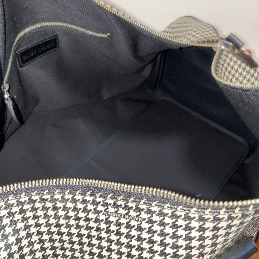 RALPH LAUREN ラルフローレン　千鳥柄　2WAY ボストンバッグ