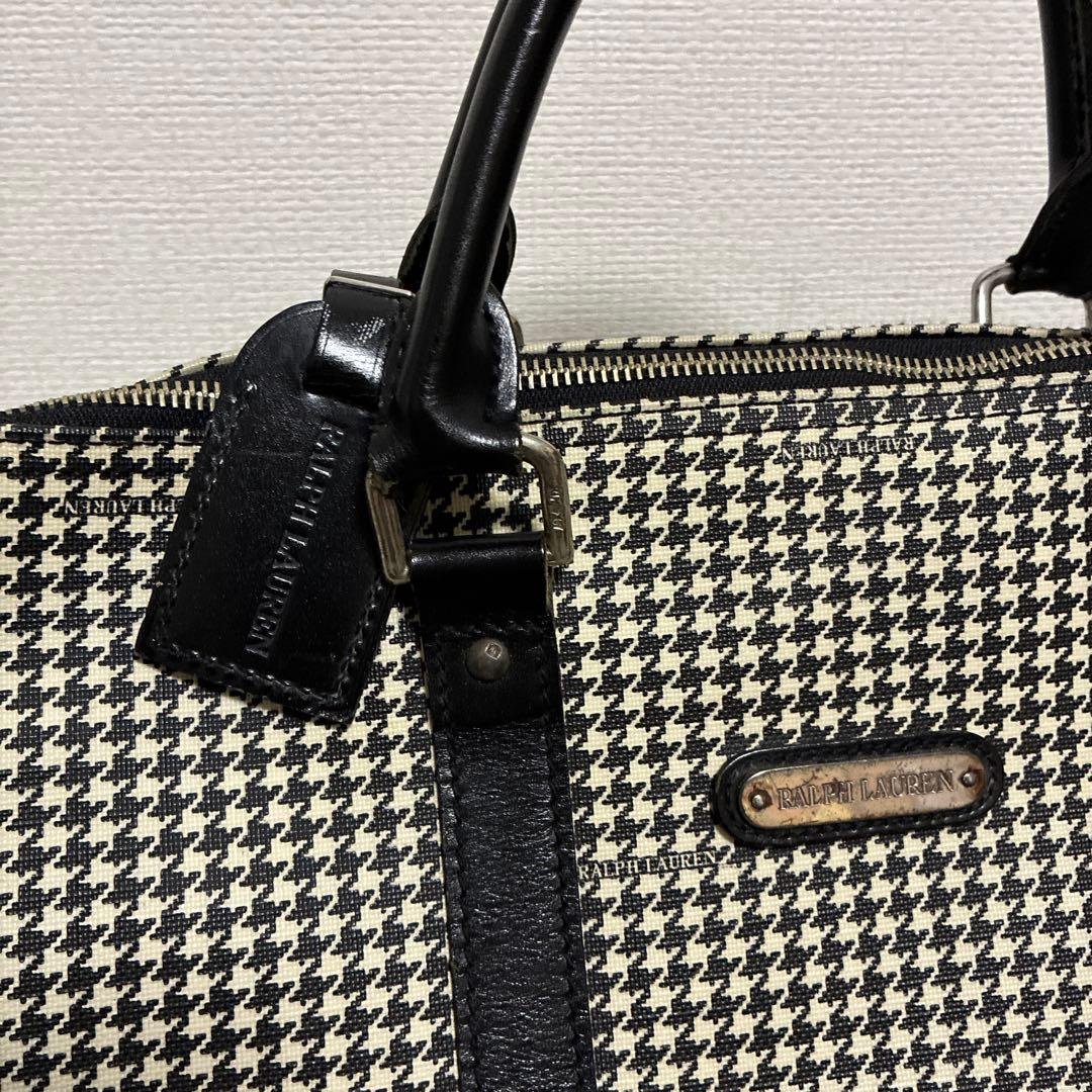 RALPH LAUREN ラルフローレン　千鳥柄　2WAY ボストンバッグ