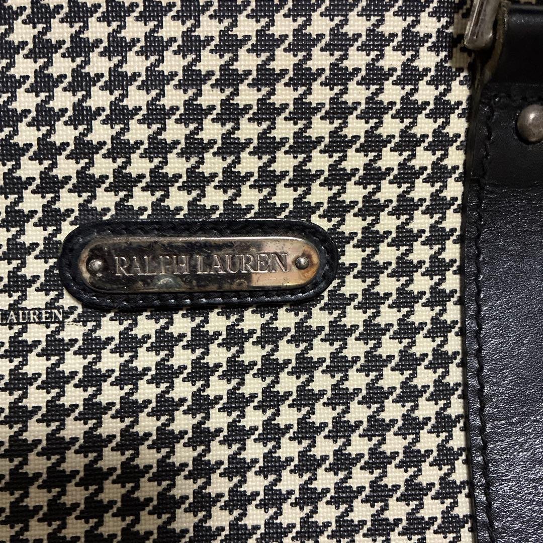 RALPH LAUREN ラルフローレン　千鳥柄　2WAY ボストンバッグ