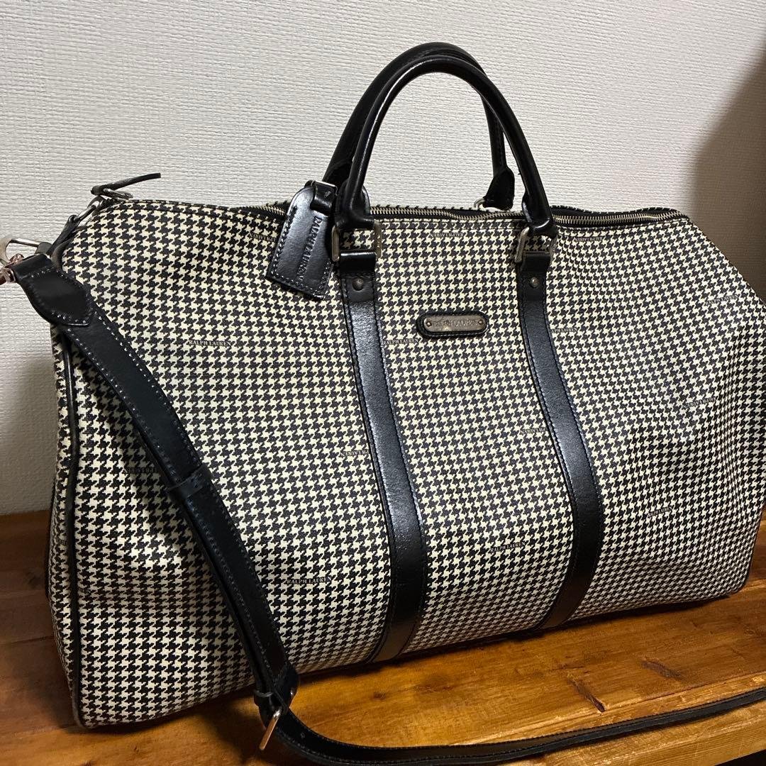 RALPH LAUREN ラルフローレン　千鳥柄　2WAY ボストンバッグ