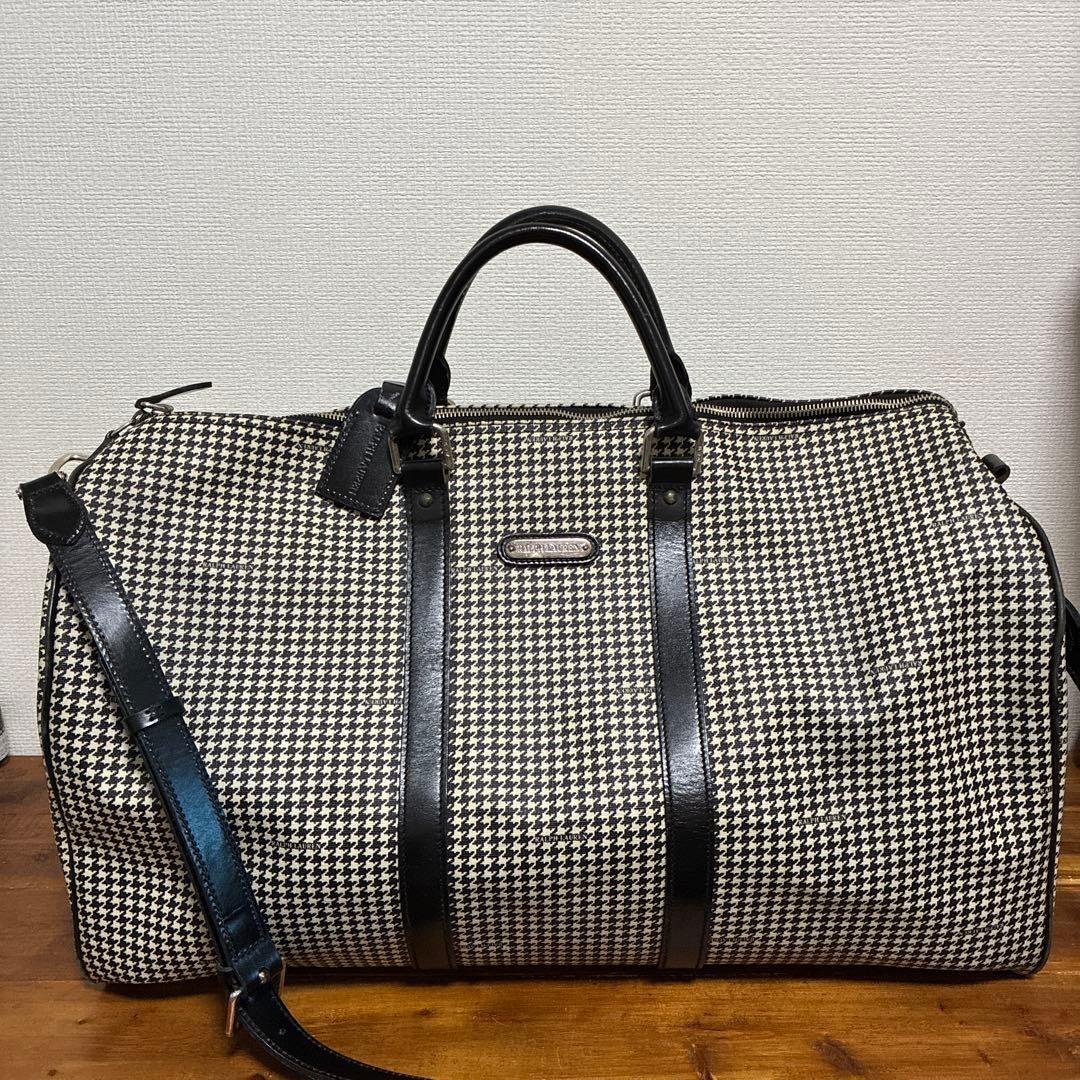 RALPH LAUREN ラルフローレン　千鳥柄　2WAY ボストンバッグ