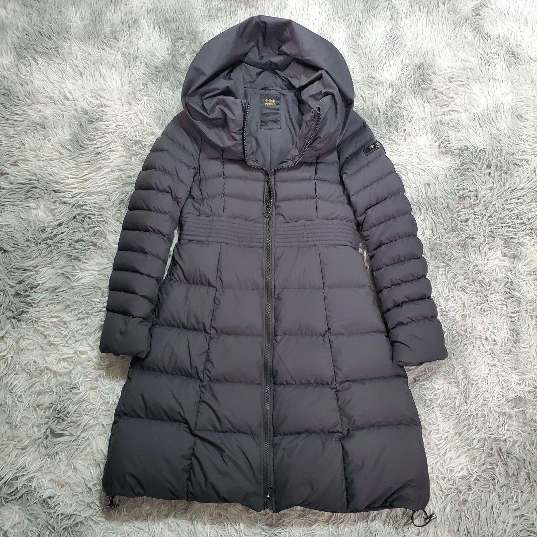 ✨タトラス✨LTA-4216 ダウンコート Aライン ボリュームネック 黒 01