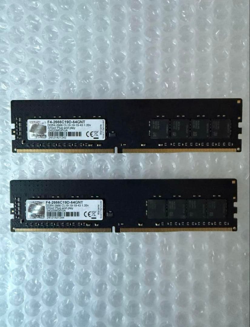G.SKILL DDR4-2666 32GB×2枚 デスクトップ用メモリ
