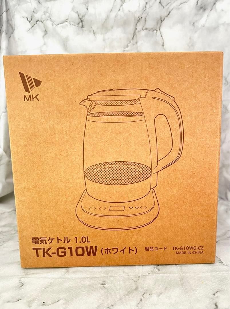 エムケー精工　光るガラス電気ケトル　1.0L 9段階温度調節