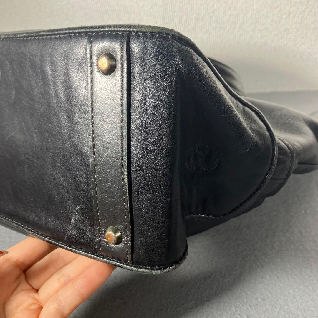LANVIN en Blue　トートバッグ　革　A4　肩掛け　黒