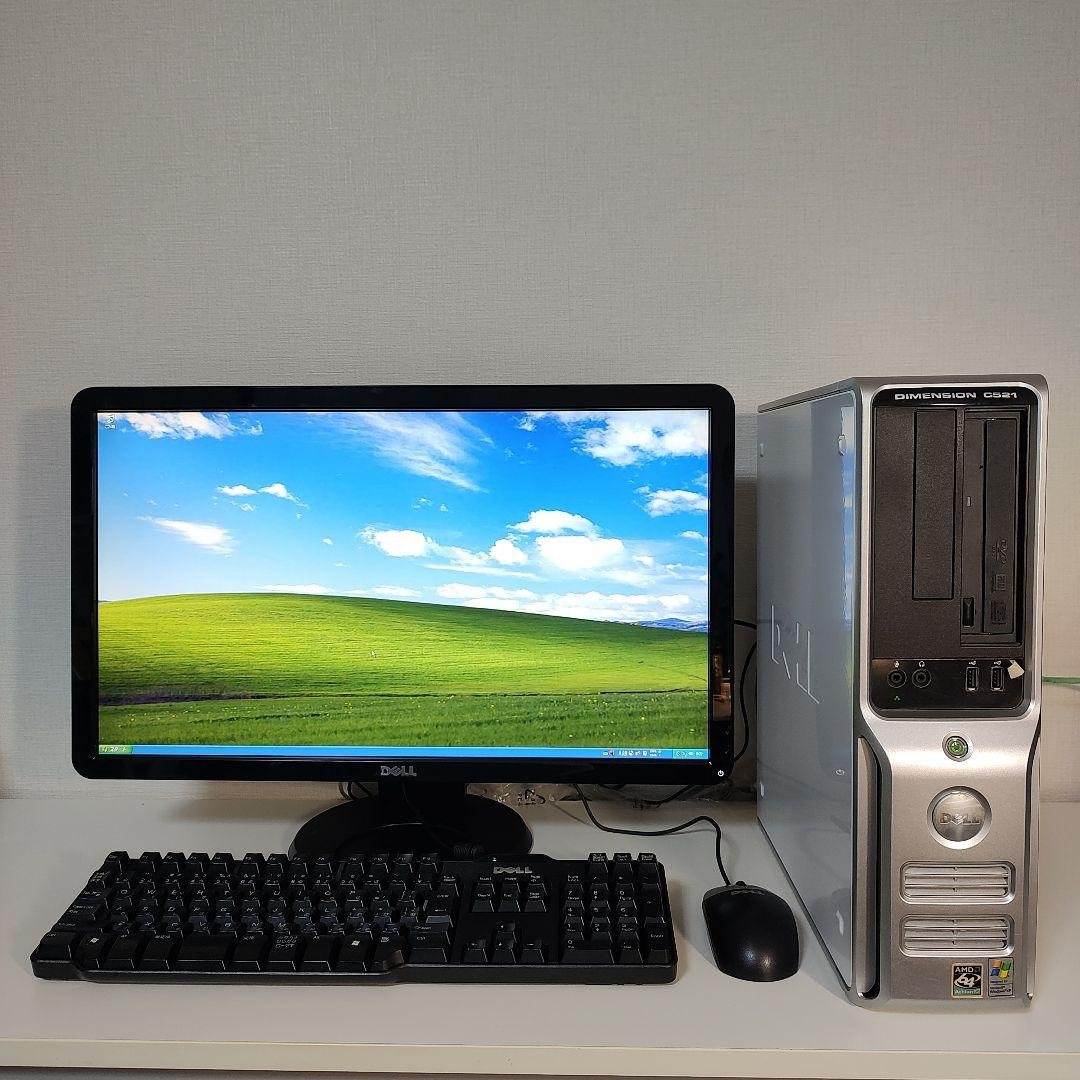 【美品】DELL DIMENSION 521据置型PC+24インチモニターセット