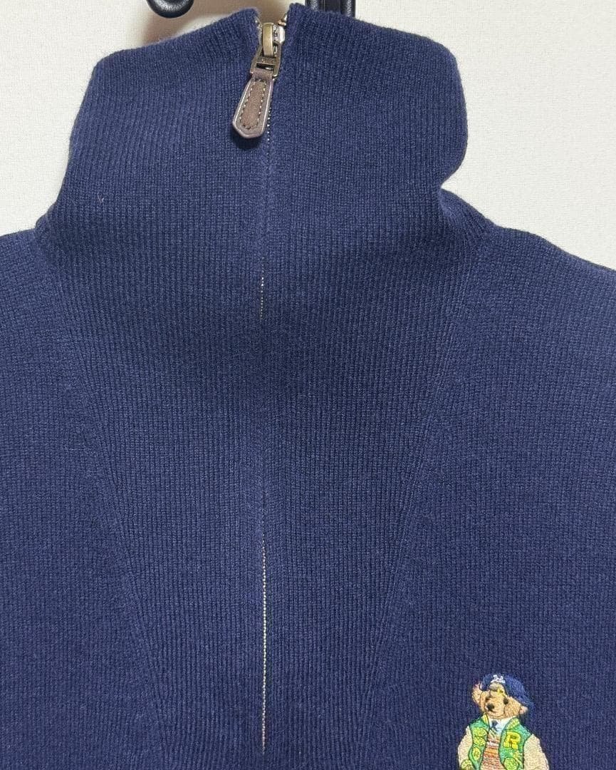 ポロ ラルフローレン ベアウールクォータージップセーター 秋冬 サイズS 新品