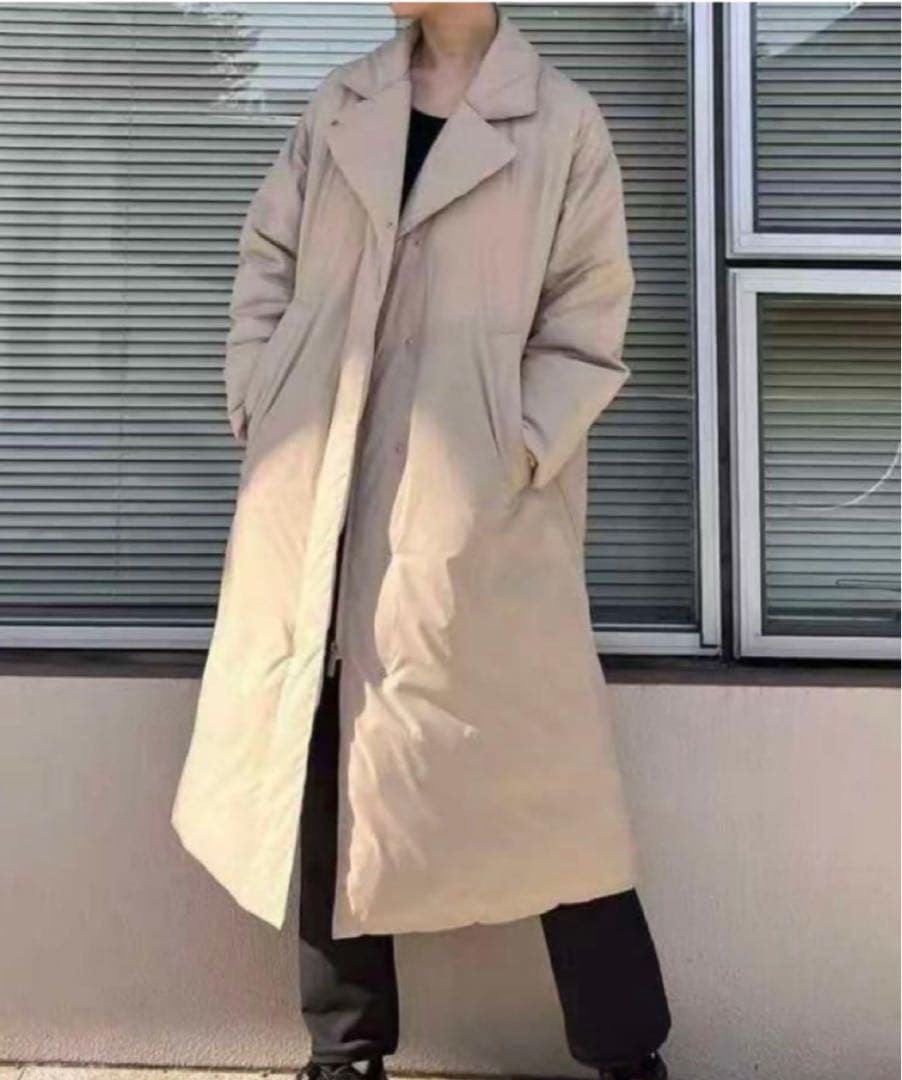 【超美品】ダンスキン　ハイロフトダウンコートMサイズ　サンドベージュ