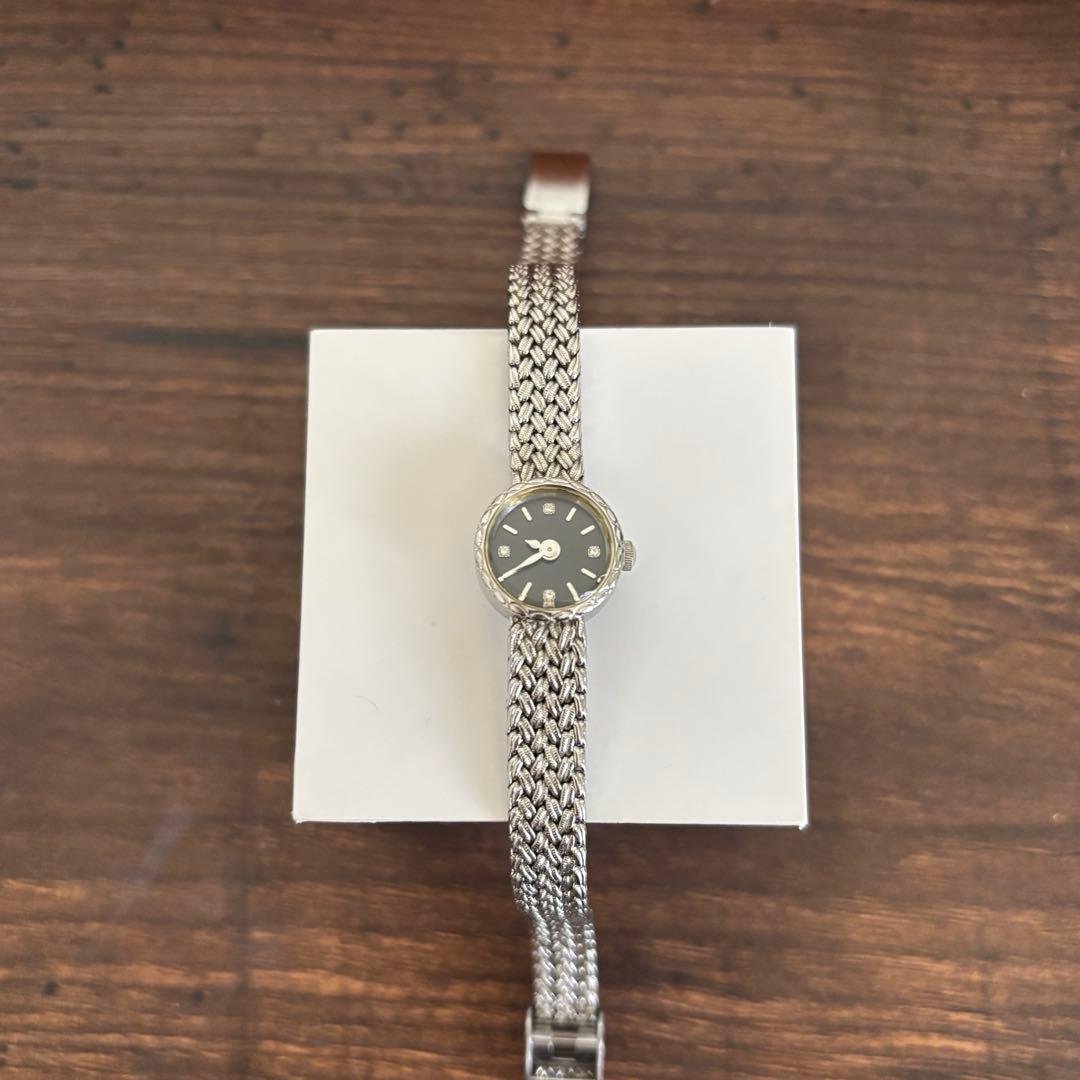 ageteアガット シルバー色 ステンレス 時計 バングル 小傷あり 電池切れ