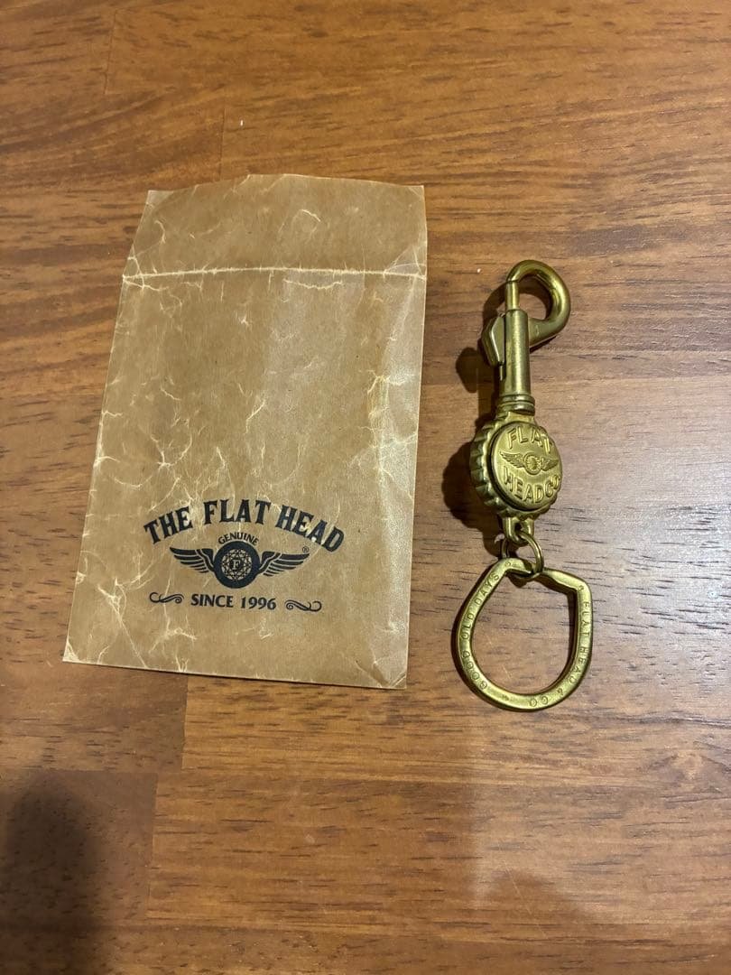 限定品　THE FLAT HEAD 鉄製馬蹄リング付 キーチェーン