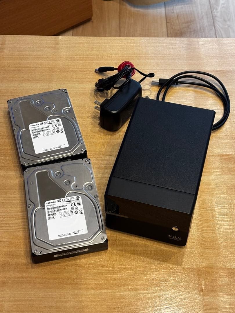 Toshiba 12TB HDD (6TB×2) ケース付き