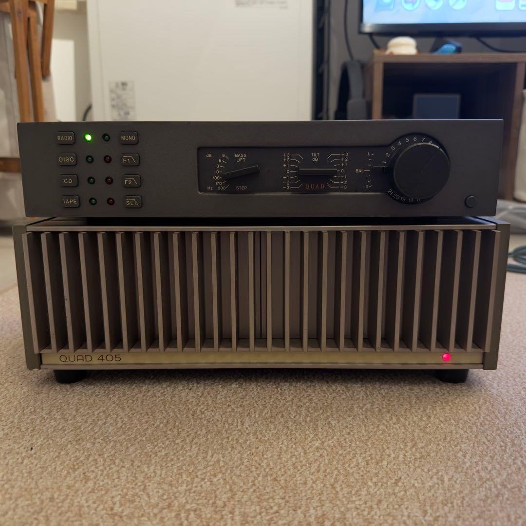 【RCA・100V仕様】QUAD 34 & 405 アンプセット【通電確認済】