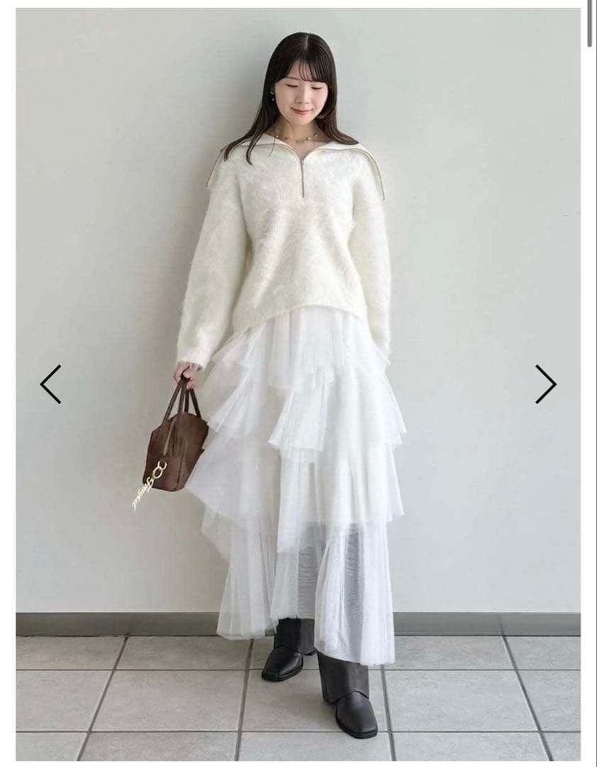 FRAY.ID チュールアシメティアードスカート