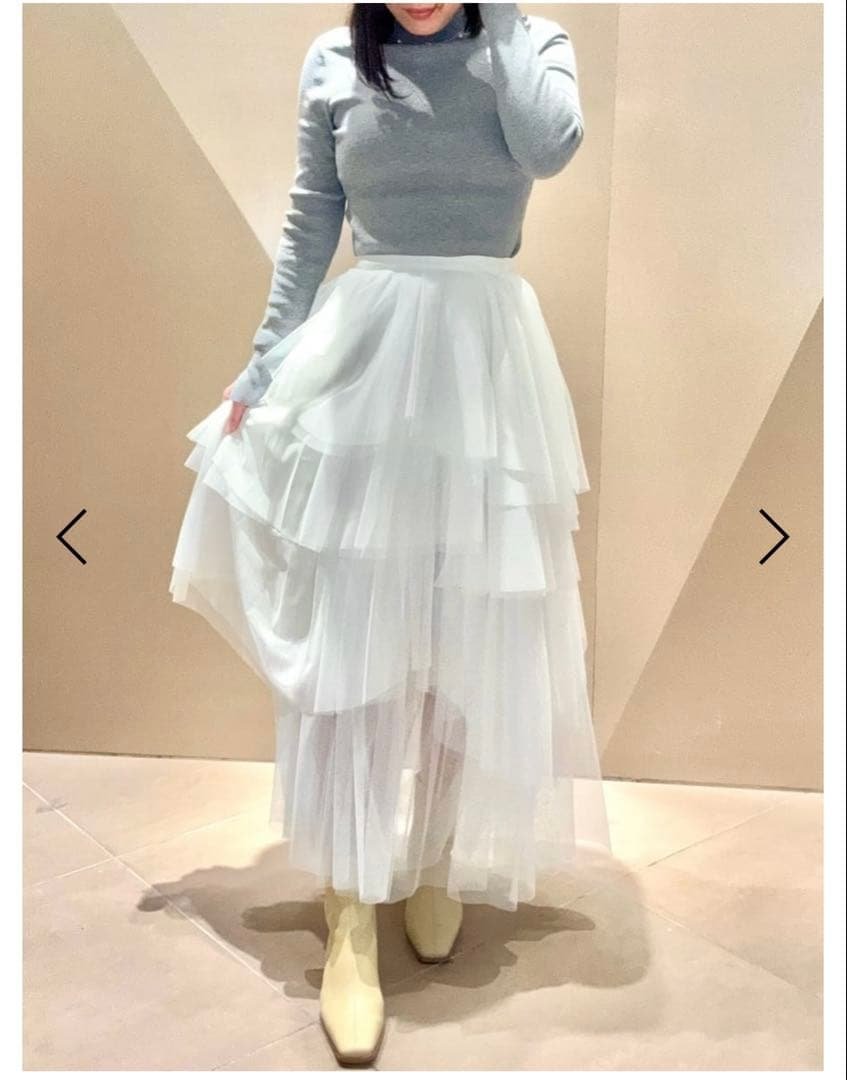 FRAY.ID チュールアシメティアードスカート