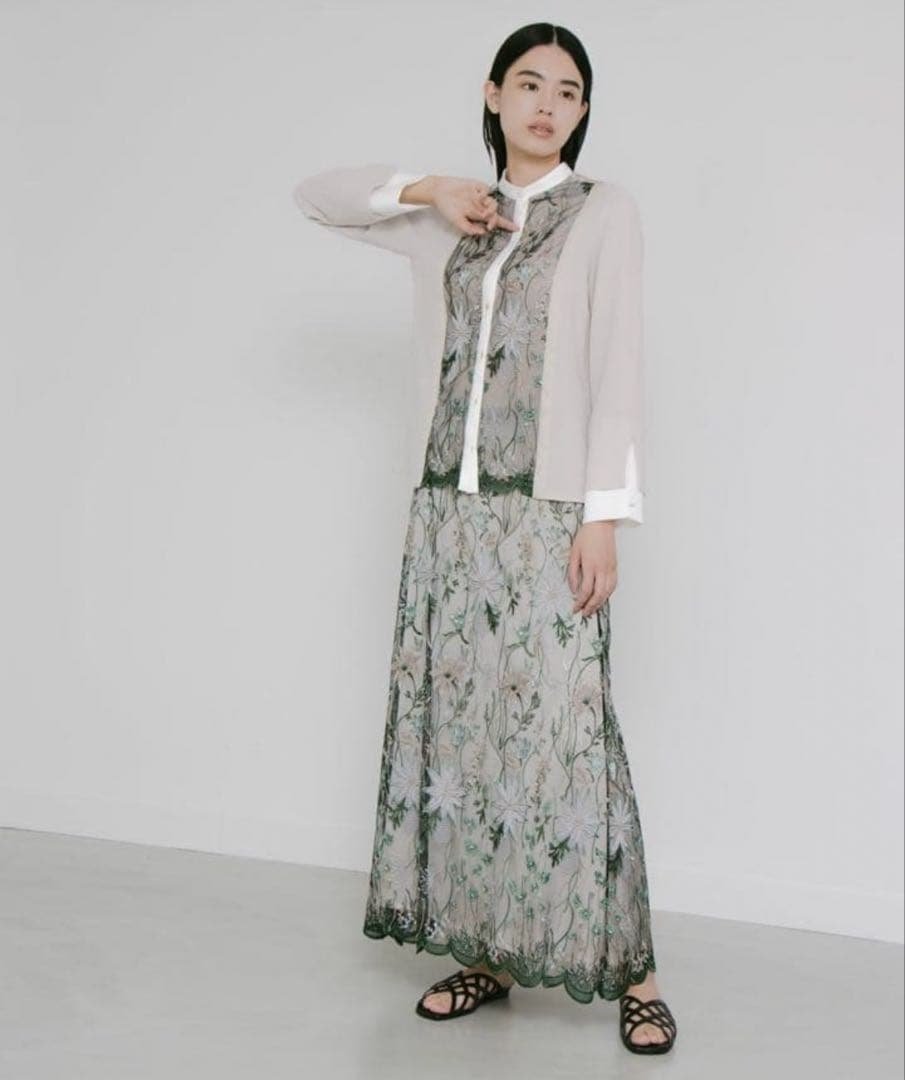 スカート MURRAL Everlasting embroidery lace skirt