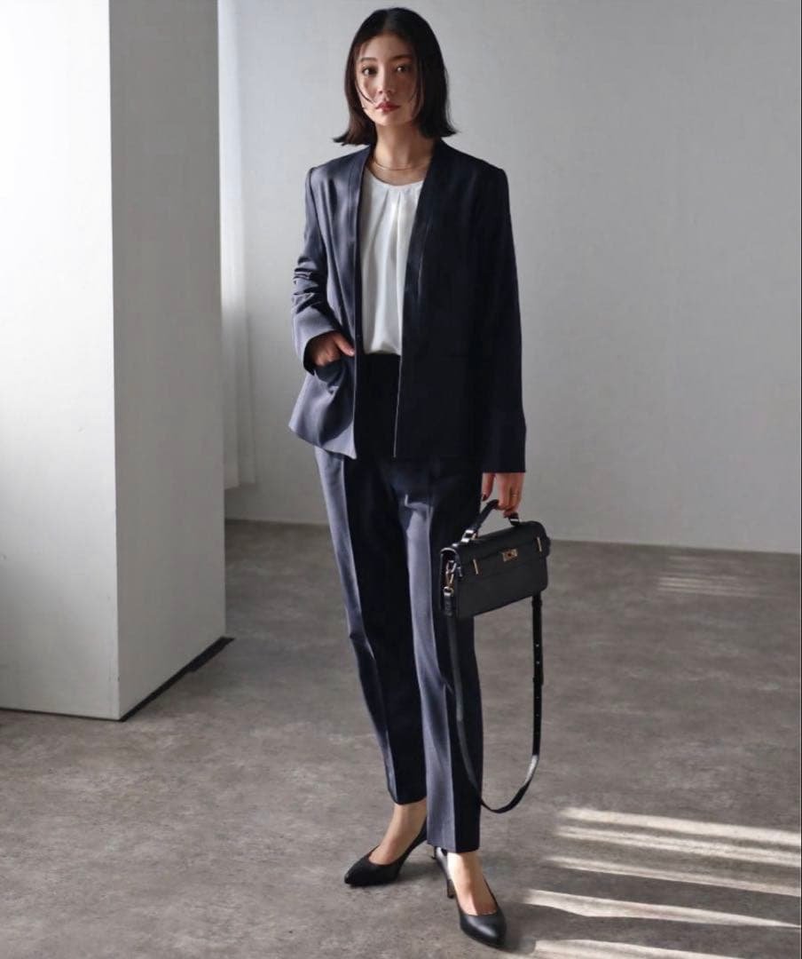 未使用RIRIYANO 洗えるスーツ　セットアップ　3点セット　黒　パンツ