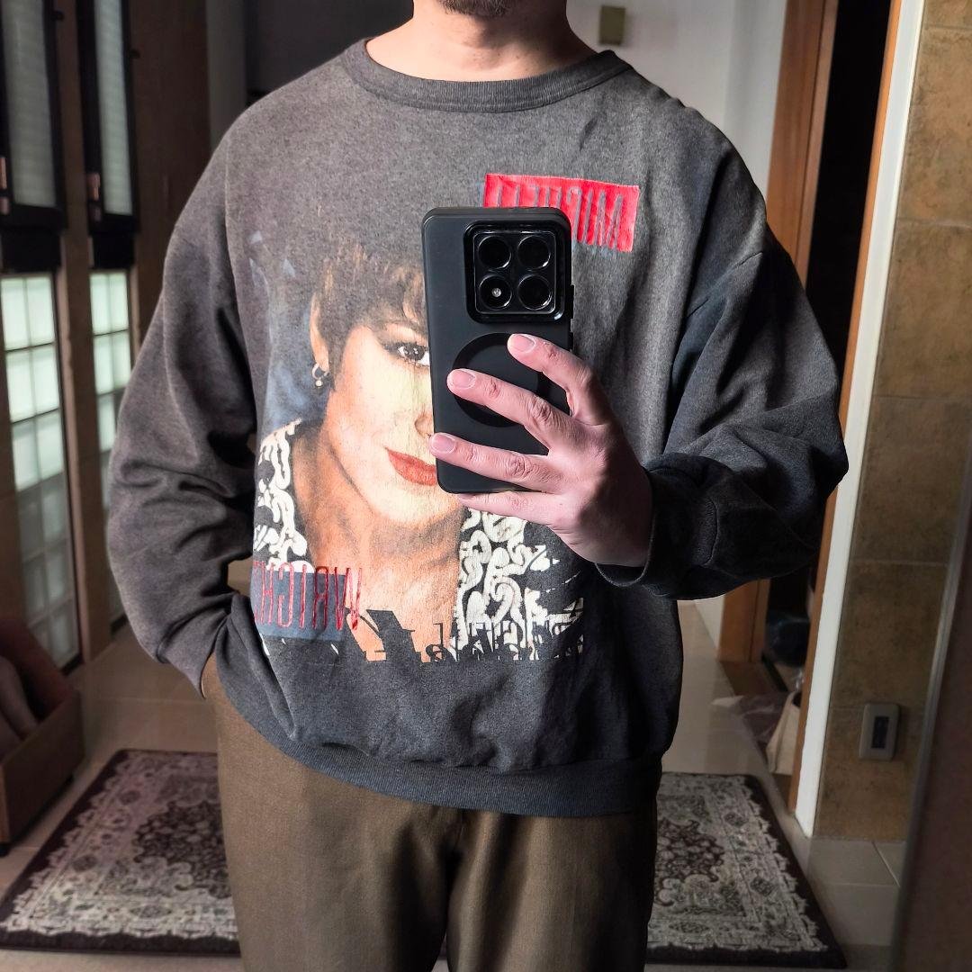 サンフェード　90s Michelle Wright　スウェット　ブラック