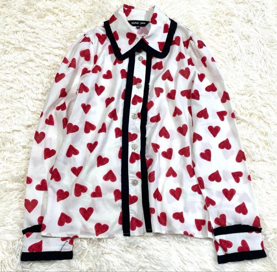 sister jane ハート柄ブラウス
