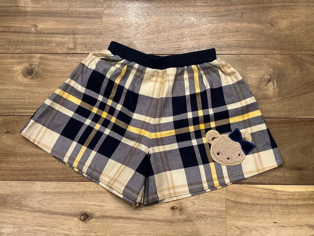 ファミリア familiar キュロット チェック クマちゃん 90
