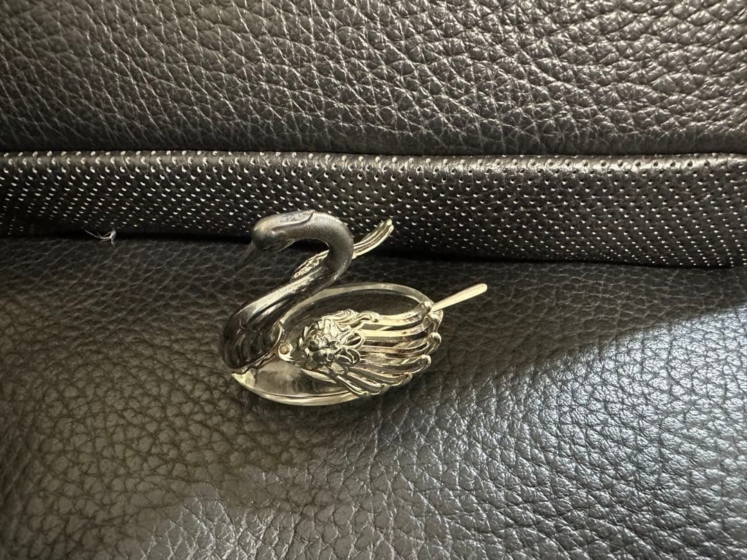 銀製 スワン 調味料入れ スプーン SILVER シルバー ガラス